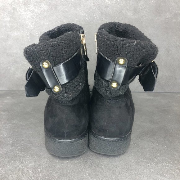 Marc Fisher Belles 2 Suede Faux Fur Ankle Boot, Black, Women's 9 - Picture 5 of 9